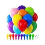 Bezente Assorted Rainbow Latex Balloons – 100 Pack