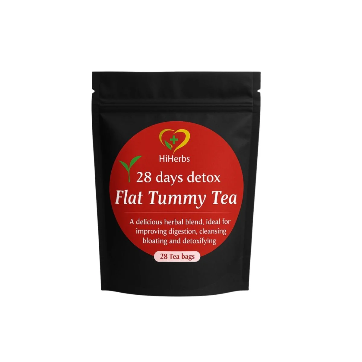 Hiberbs Flat Tummy Tea - 28 Days Detox Herbal Blend for Digestion and Bloating